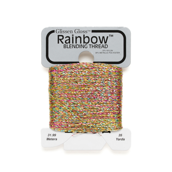 Glissen Gloss Rainbow Blending Thread 003 Iridescent White Flame