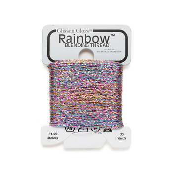 Glissen Gloss Rainbow Blending Thread 001 Multi-White