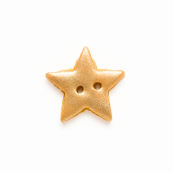 Button - Metallic Gold Star, Medium