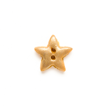 Button - Metallic Gold Star, Small Medium