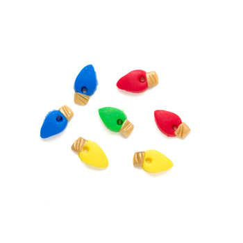 Button - Christmas Bulbs - Set of 7