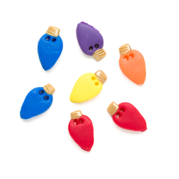 Button - Christmas Lights - Set of 7
