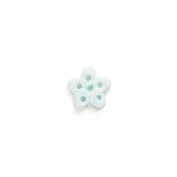 Button - Blue Glitter Snowflake, Small