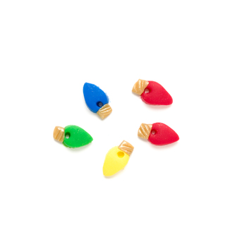 Button - Christmas Bulbs - Set of 5