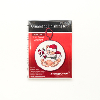 Ornament Finishing Kit - 3.5" Round Red