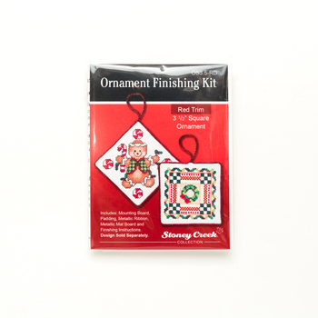 Ornament Finishing Kit - 3.5" Square Red
