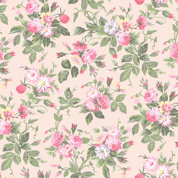 Garden Club MAS11471-P Pretty Bouquets Pink by Maywood Studio