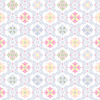 Garden Club MAS11473-B Colorful Tiles Blue by Maywood Studio