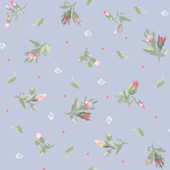 Garden Club MAS11474-B Flower Buds Blue by Maywood Studio
