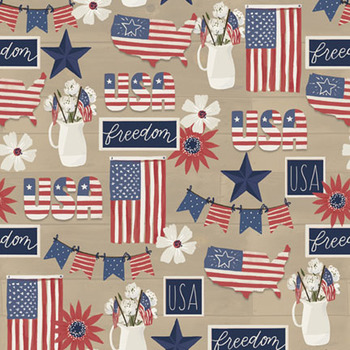 Americana Minis AMIN-6570-NEUTRAL by P&B Textiles