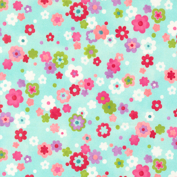 Fresh Picked Fantasy 33926-14 Aqua by MoMo for Moda Fabrics