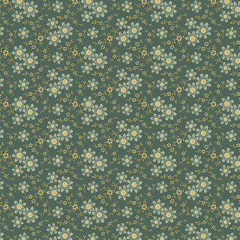 Eleni A-10733-T Daisy Dance Blue Jade by Laundry Basket Quilts for Andover Fabrics