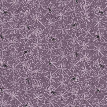 Hello Halloween MU-300-L Cobweb Purple by Makower UK for Andover Fabrics