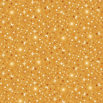 Hello Halloween MU-299-Y Sparkle Yellow by Makower UK for Andover Fabrics