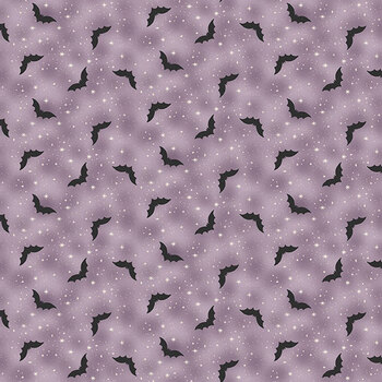 Hello Halloween MU-298-L Bats Purple by Makower UK for Andover Fabrics