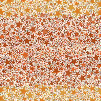 Hello Halloween MU-247-O Ombre Star Orange by Makower UK for Andover Fabrics