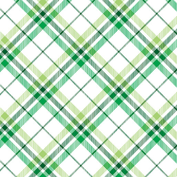Little Bit of Luck 15248-09 Lucky Plaid White by Kanvas Studio for Benartex