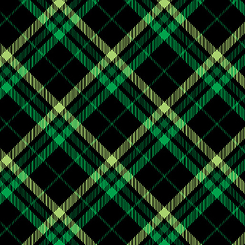 Little Bit of Luck 15248-90 Lucky Plaid Black/Green by Kanvas Studio for Benartex