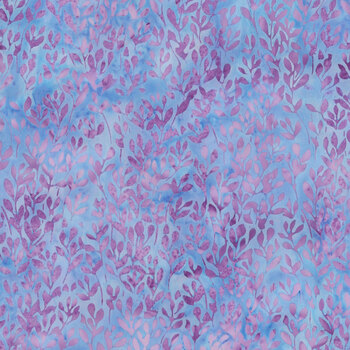 Pixie Patch 112625515 Vertical Vines Blue Chambray by Jerry Khiev for Island Batik