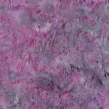 Pixie Patch 112627403 Grass Purple Periwinkle by Jerry Khiev for Island Batik