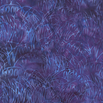 Pixie Patch 112627460 Grass Purple Hyacinth by Jerry Khiev for Island Batik