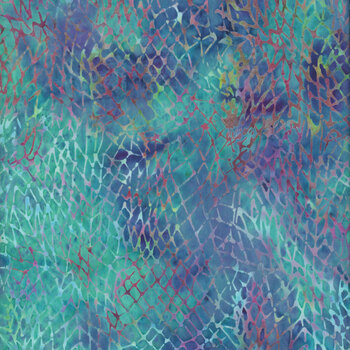 Serene Sea 112644829 Netting Multi Turquoise Purple by Jerry Khiev for Island Batik