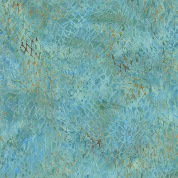 Serene Sea 112644980 Netting Teal Lagoon by Jerry Khiev for Island Batik