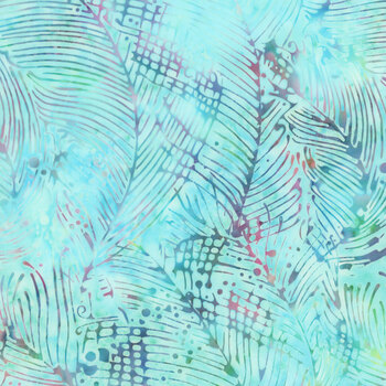 Serene Sea 112645905 Bubble Seaweed Teal Aqua by Jerry Khiev for Island Batik