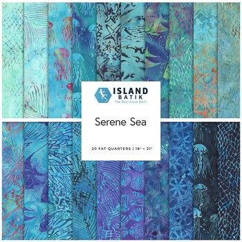 Serene Sea  Fat Quarter Bundle Jerry Khiev for Island Batik