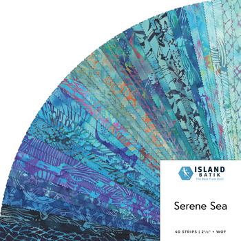 Serene Sea  2.5" Strip Pack Jerry Khiev for Island Batik