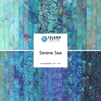 Serene Sea  10" Stack Jerry Khiev for Island Batik