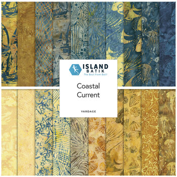 Coastal Current  Yardage by Jerry Khiev for Island Batik
