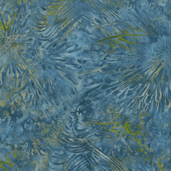 Coastal Current 112640520 Coral Blue Powder Blue by Jerry Khiev for Island Batik