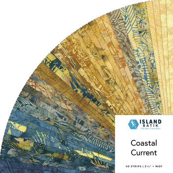 Coastal Current  2.5" Strip Pack Jerry Khiev for Island Batik