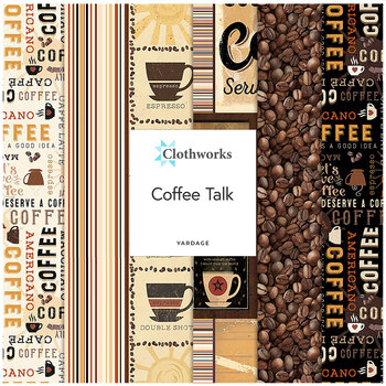 Coffee Talk  Yardage by Dan DiPaolo for Clothworks