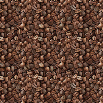 Coffee Talk Y5172-15 Beans Brown by Dan DiPaolo for Clothworks
