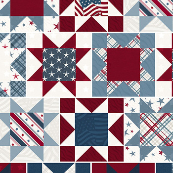 Freedom and Glory 30119-234 Patchwork Multi by Beth Grove for Wilmington Prints