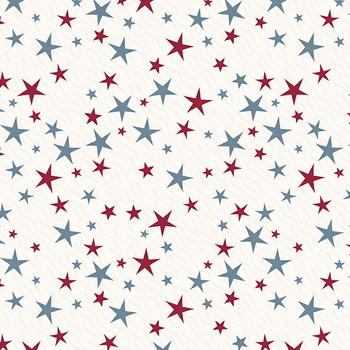 Freedom and Glory 30120-243 Star Toss Cream by Beth Grove for Wilmington Prints