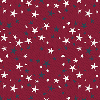 Freedom and Glory 30120-314 Star Toss Red by Beth Grove for Wilmington Prints