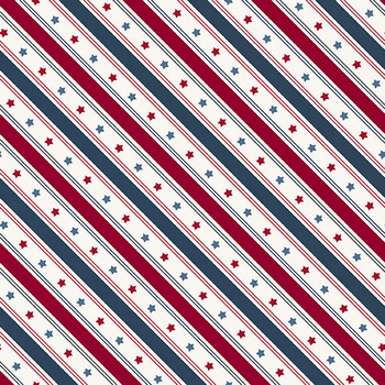Freedom and Glory 30121-234 Stars and Stripes Cream by Beth Grove for Wilmington Prints