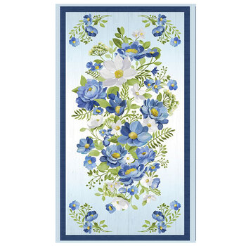 Blossom Blues 46101-147 Large Multi Panel by Silvi Vassileva for Wilmington Prints