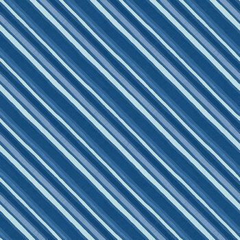 Blossom Blues 46110-444 Stripes Blue by Silvi Vassileva for Wilmington Prints