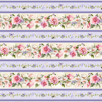 Fleur Amour 33949-623 Repeating Stripe Multi by Nancy Mink for Wilmington Prints