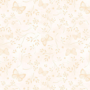 Fleur Amour 33954-202 Butterflies Cream by Nancy Mink for Wilmington Prints