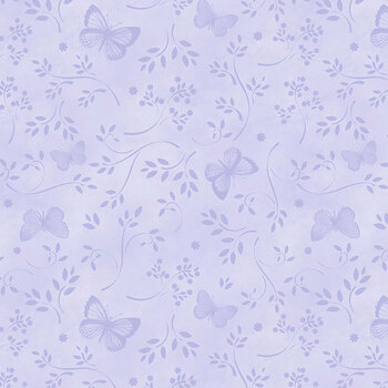 Fleur Amour 33954-606 Butterflies Purple by Nancy Mink for Wilmington Prints