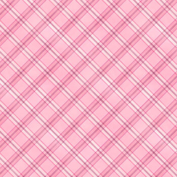 Fleur Amour 33956-313 Plaid Pink by Nancy Mink for Wilmington Prints