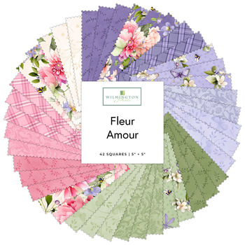 Fleur Amour  5 Karat Crystals Nancy Mink for Wilmington Prints