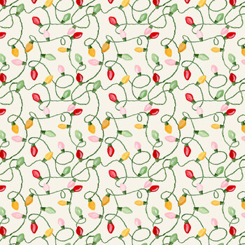 Letters to Santa 55784-4 Light it up White by Jennifer Moore for Windham Fabrics