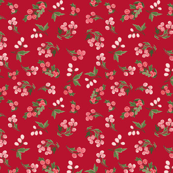 Letters to Santa 55785-1 Berries Red by Jennifer Moore for Windham Fabrics
