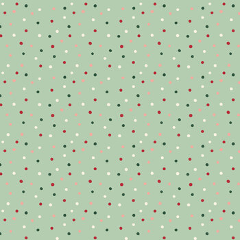 Letters to Santa 55786-6 Snowballs Mint by Jennifer Moore for Windham Fabrics
